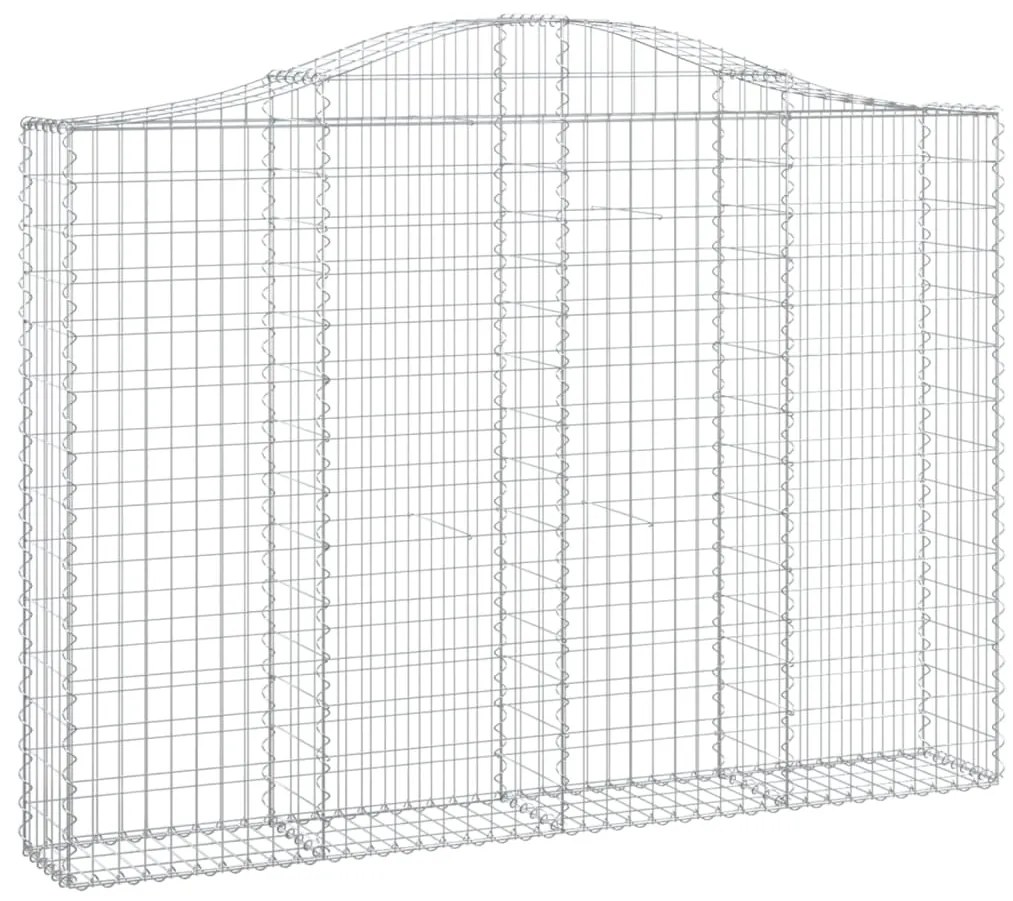 Cestos gabião arqueados 4pcs 200x30x140/160cm ferro galvanizado