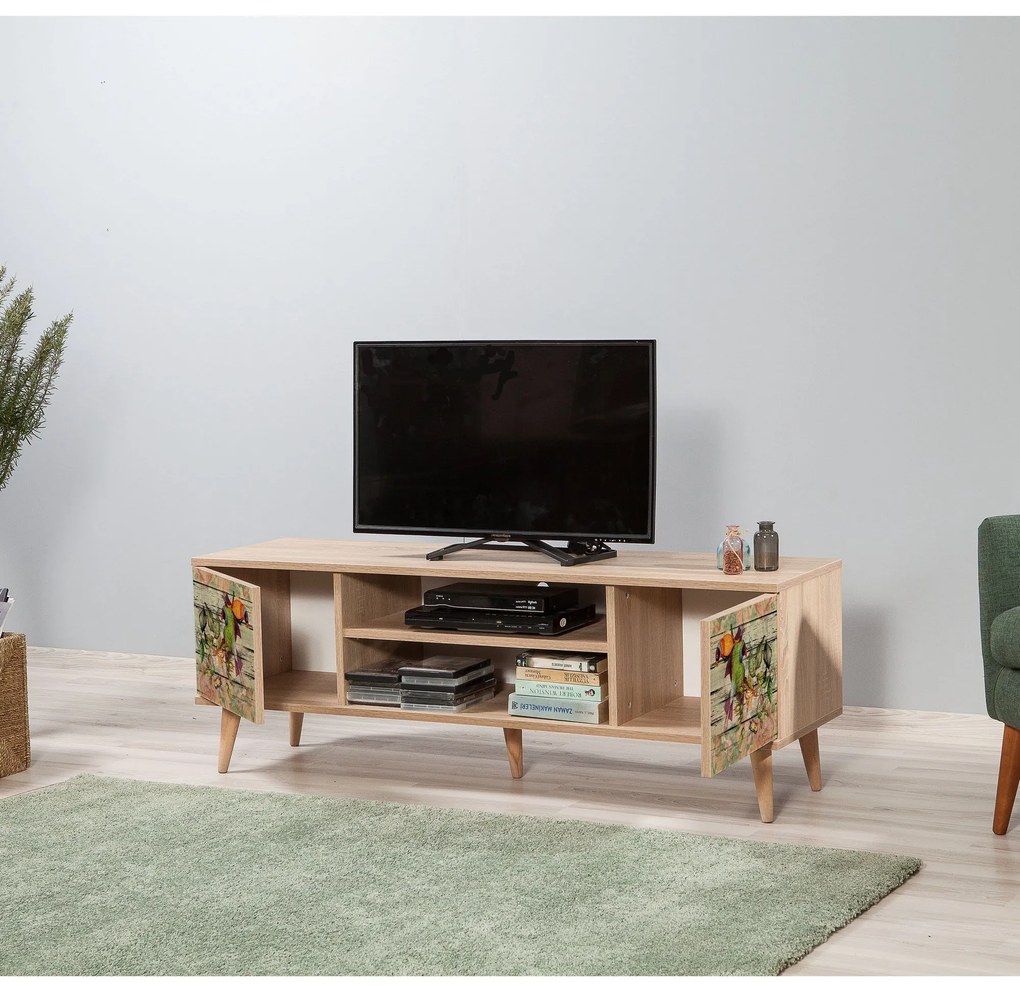 Móvel TV Truva – Carvalho Sonoma – 140 cm x 50 cm x 40 cm