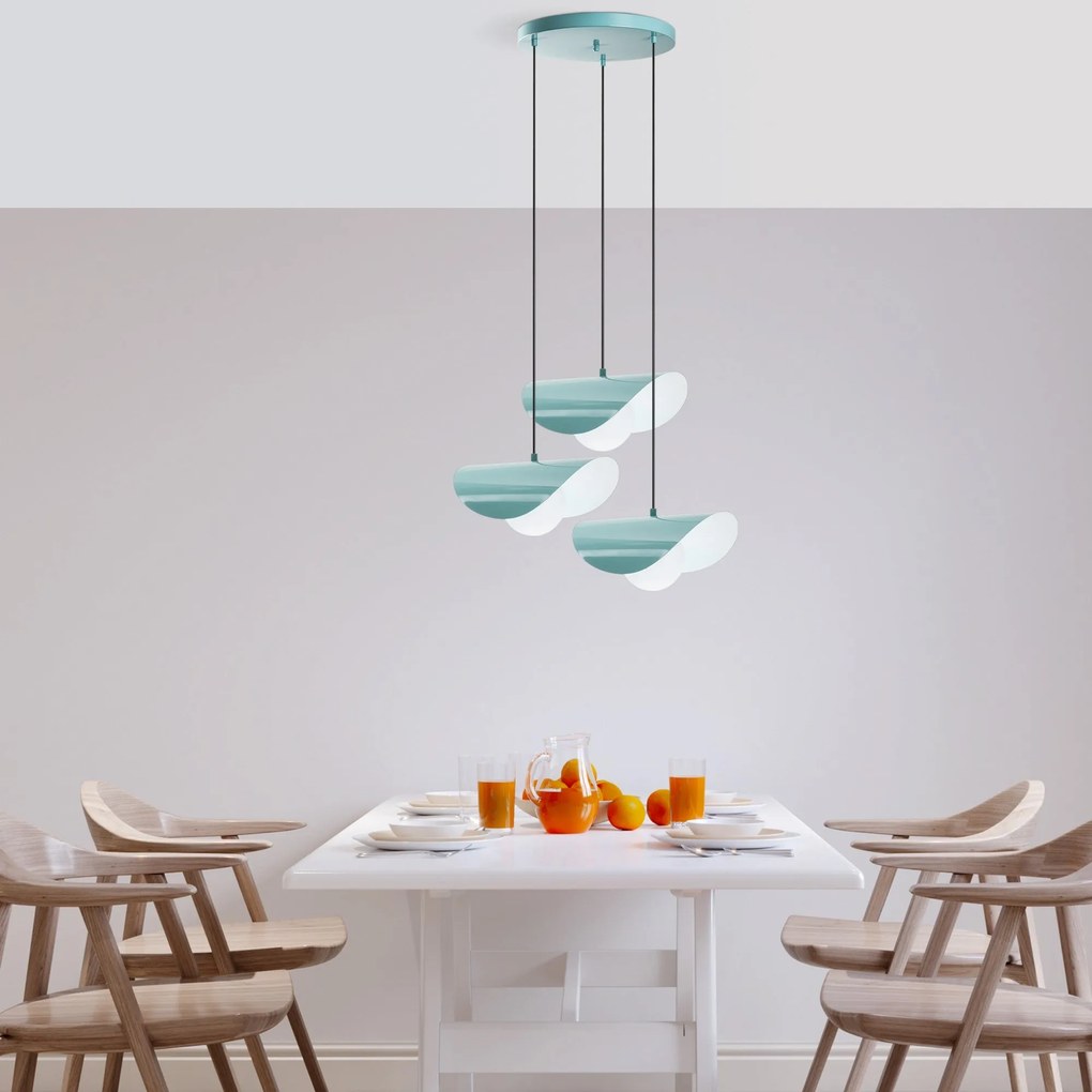 Candeeiro de Teto Vatoz – Turquesa – Diâmetro 50 cm