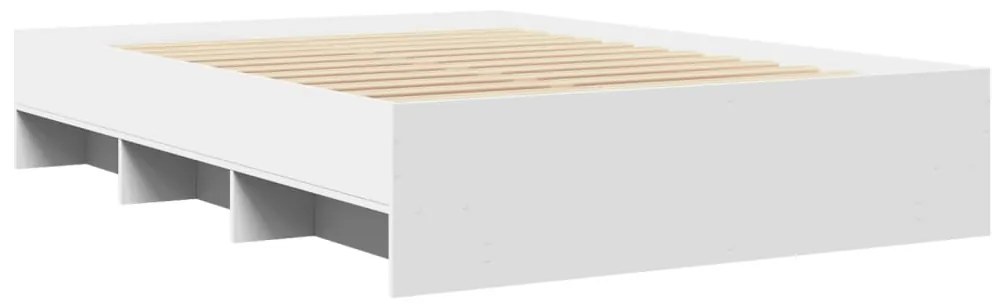 Estrutura de cama 140x200 cm derivados de madeira branco
