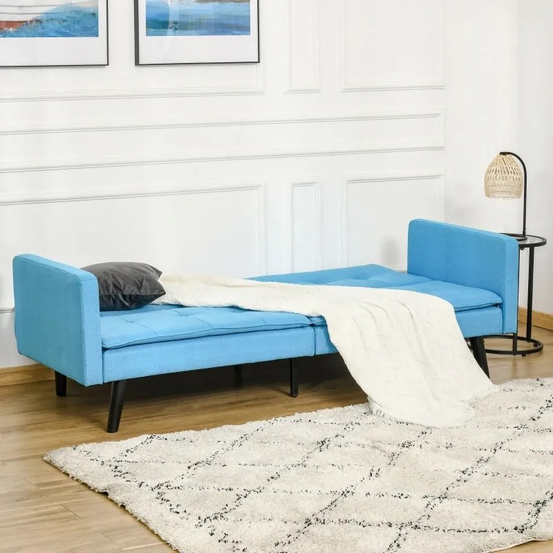 Sofá-Cama Mary - Azul - Design Nórdico