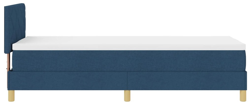 Cama Box Spring com Colchão Azul 80x200 cm Tecido