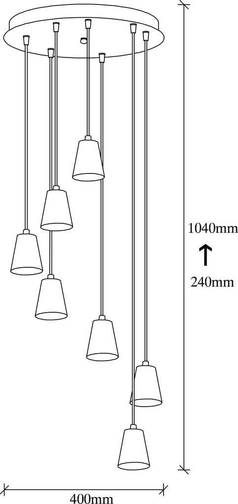 Chandelier Fes – Preto – 50 x 50 cm