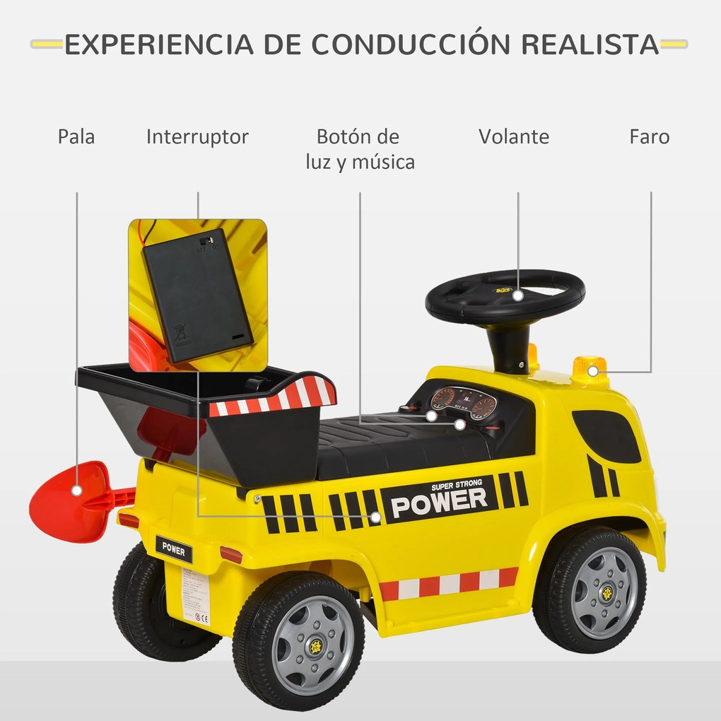 Carro Andador para Bebés acima de 18 meses Tipo Caminhão com Música Fa