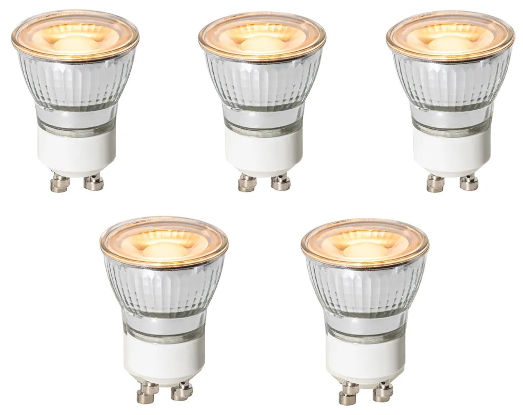 Conjunto de 5 lâmpadas LED GU10 reguláveis em 3 níveis 35mm 4W 200 lm 2200K