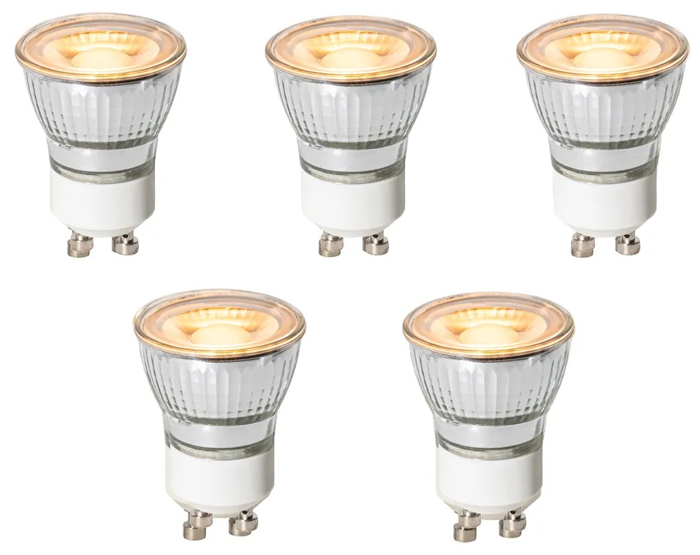 Conjunto de 5 Lâmpadas LED GU10 Reguláveis em 3 Passos 35mm 4W 200 lm 2200K