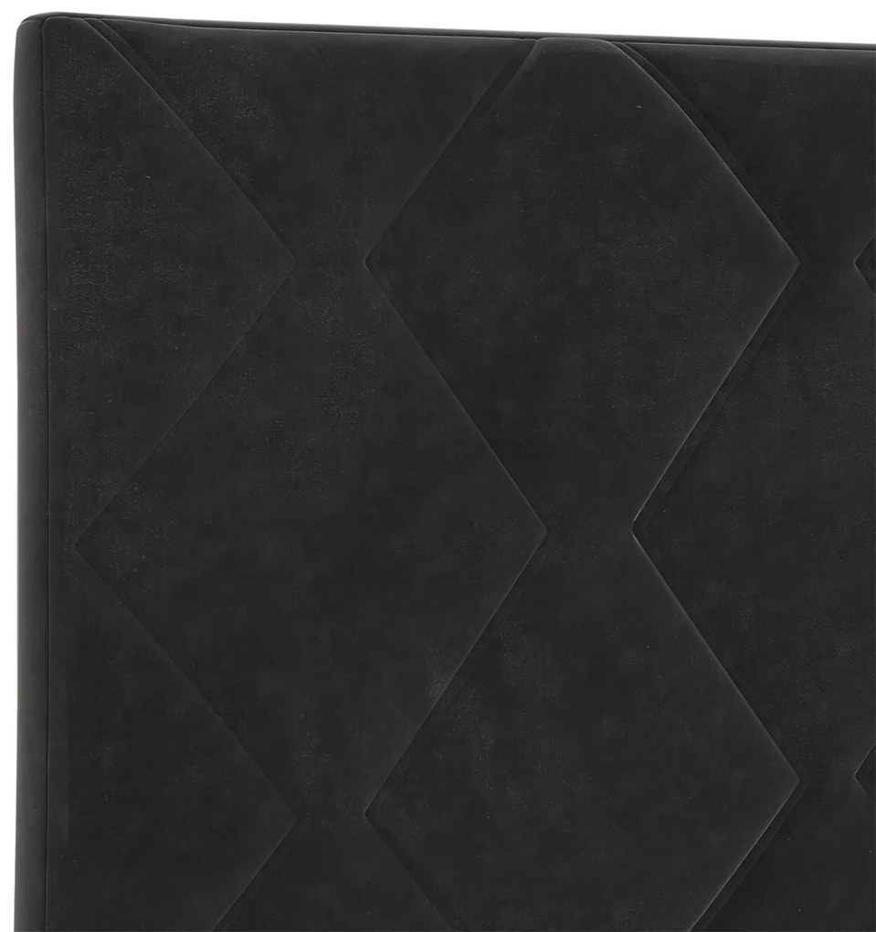Estrutura de Cama de Veludo Preto vidaXL 120x200 cm