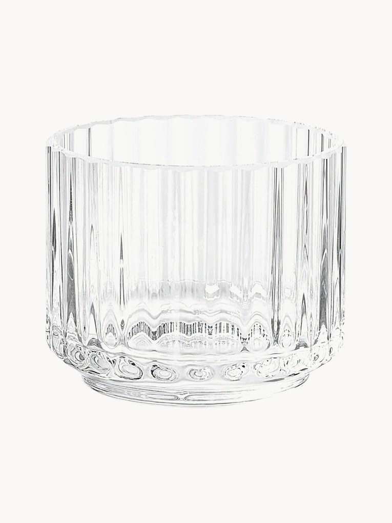 Suporte para velas artesanal com superfície canelada Lyngby