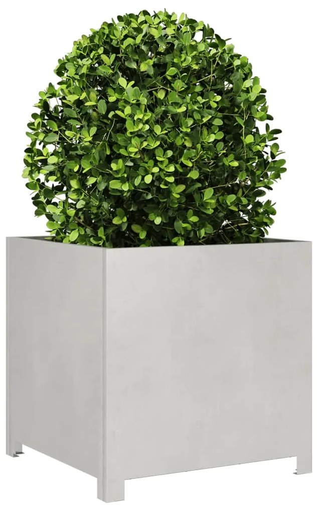 Vaso/floreira de jardim 50x50x50 cm aço inoxidável
