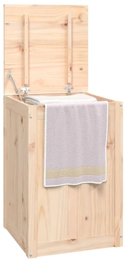 Caixa para roupa 44x44x66 cm madeira de pinho maciça