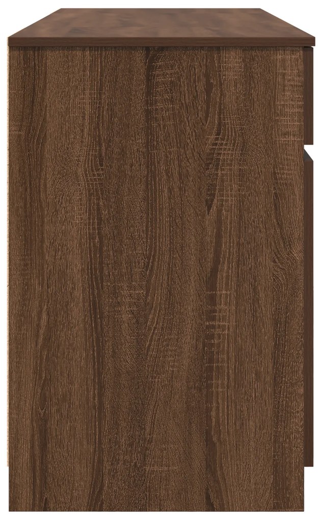 Mesa vidaXL Castanho Carvalho 140x49x76 cm em Madeira Estruturada