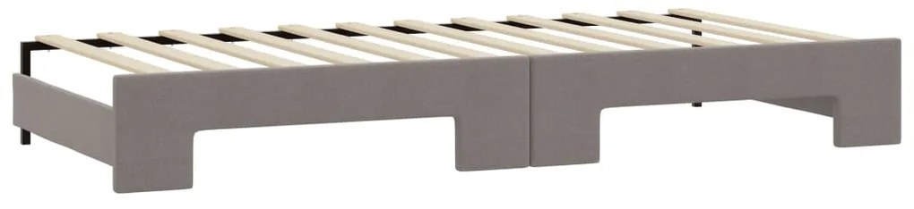 Sofá-cama c/ gavetão/gavetas 90x200 cm tecido cinza-acastanhado