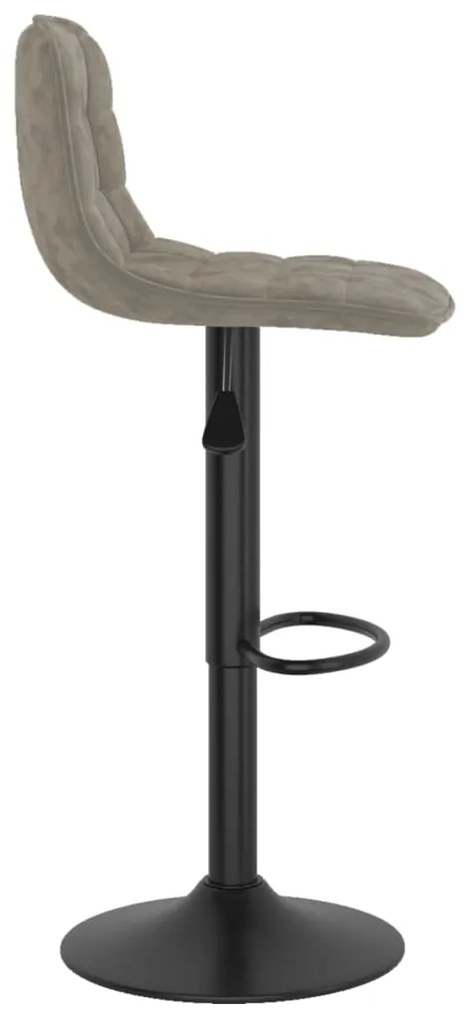 Bancos de bar 2 pcs veludo cinzento-claro