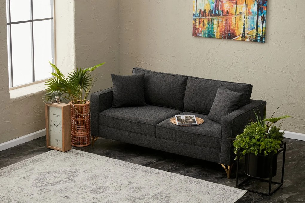 Sofá de 2 Lugares Berlin – Antracite – 180 cm