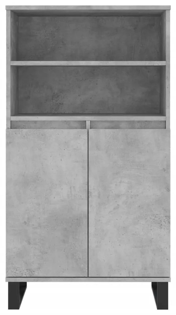 Aparador alto 60x36x110cm derivados de madeira cinzento cimento