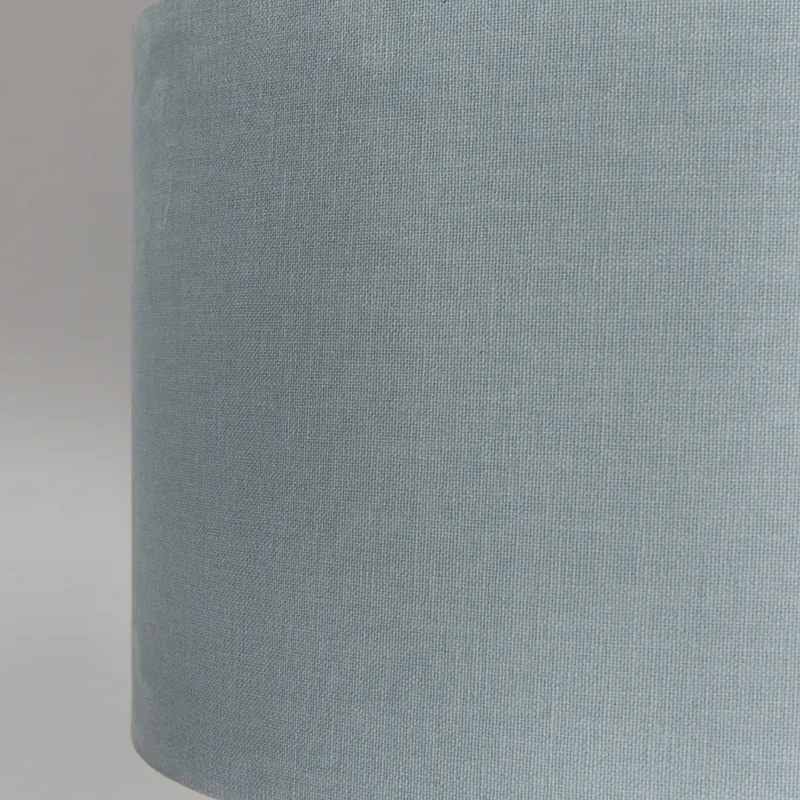Candeeiro de suspensão preto com cúpula 35 cm azul claro ajustável 2 luzes - Blitz Moderno