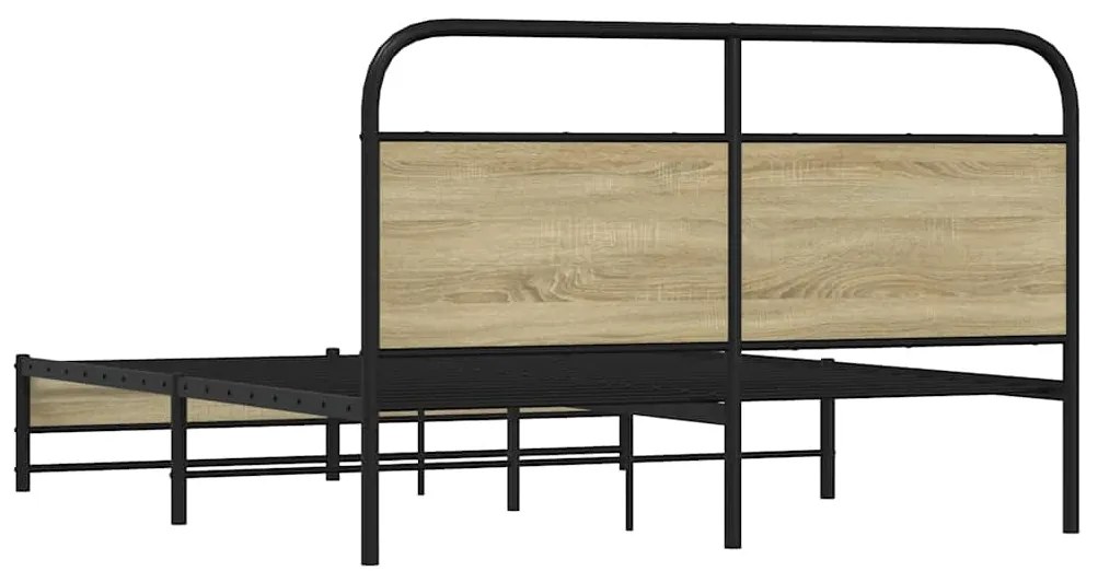 Estrutura cama s/ colchão derivados de madeira carvalho sonoma