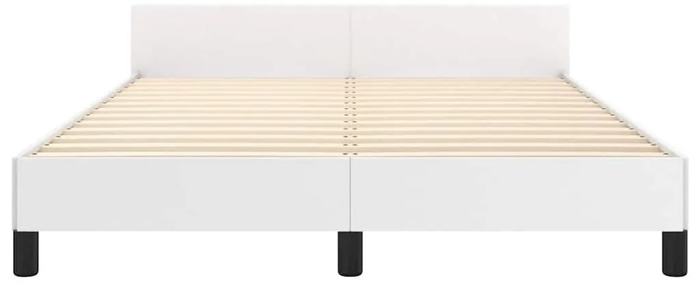Estrutura de cama c/ cabeceira sem colchão 140x200 cm branco