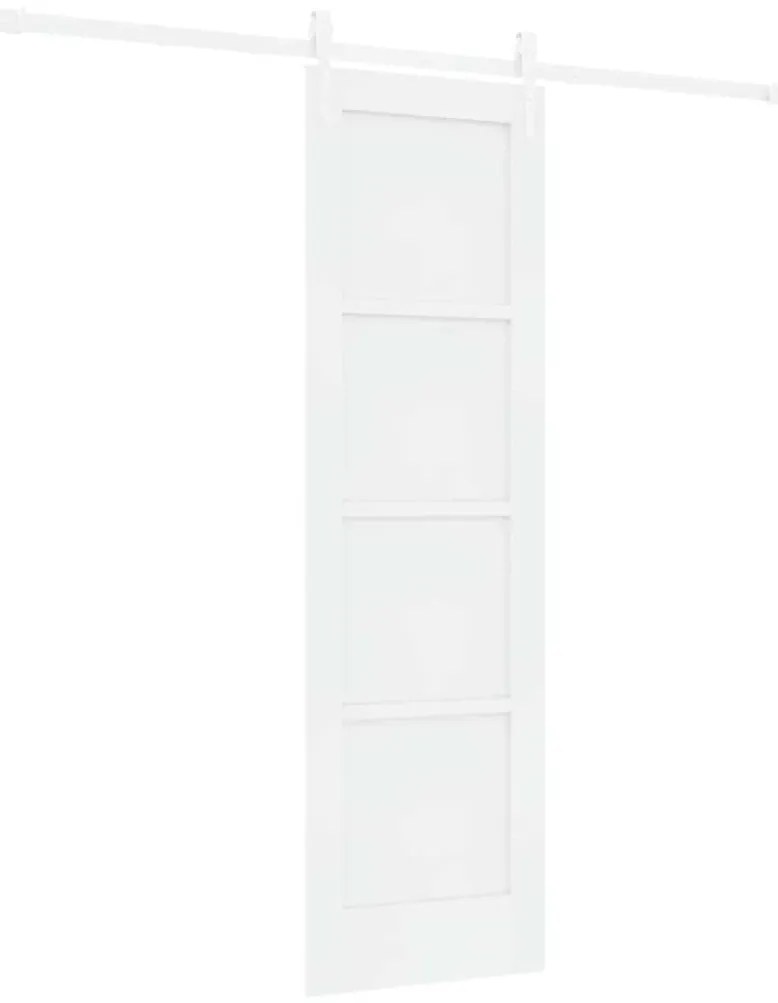 Porta Deslizante vidaXL com Conjunto de Hardware Branca 61x198,5 cm Ma
