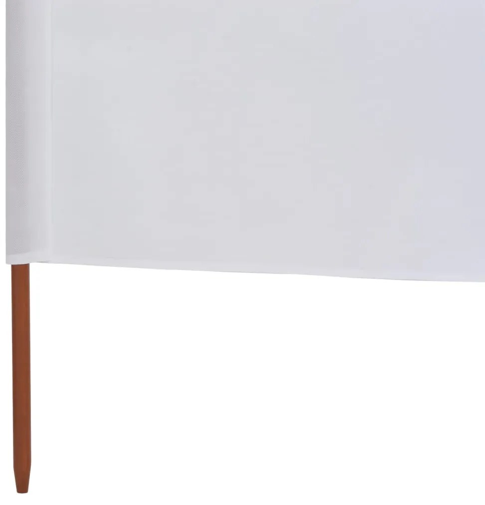 Para-vento com 9 painéis em tecido 1200x80 cm cor areia branco