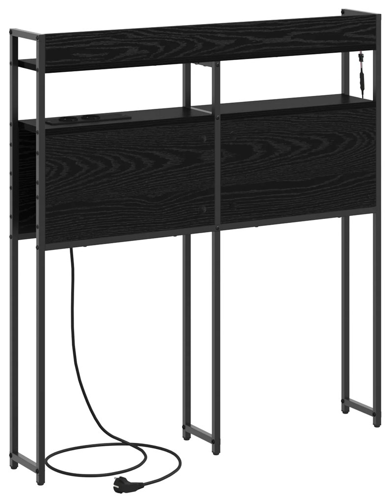 Cabeceira de armazenamento Carvalho preto 80 cm