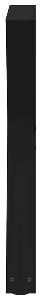 Pés para mesa de jantar 2 peças preto 60x(72-73,3) cm aço