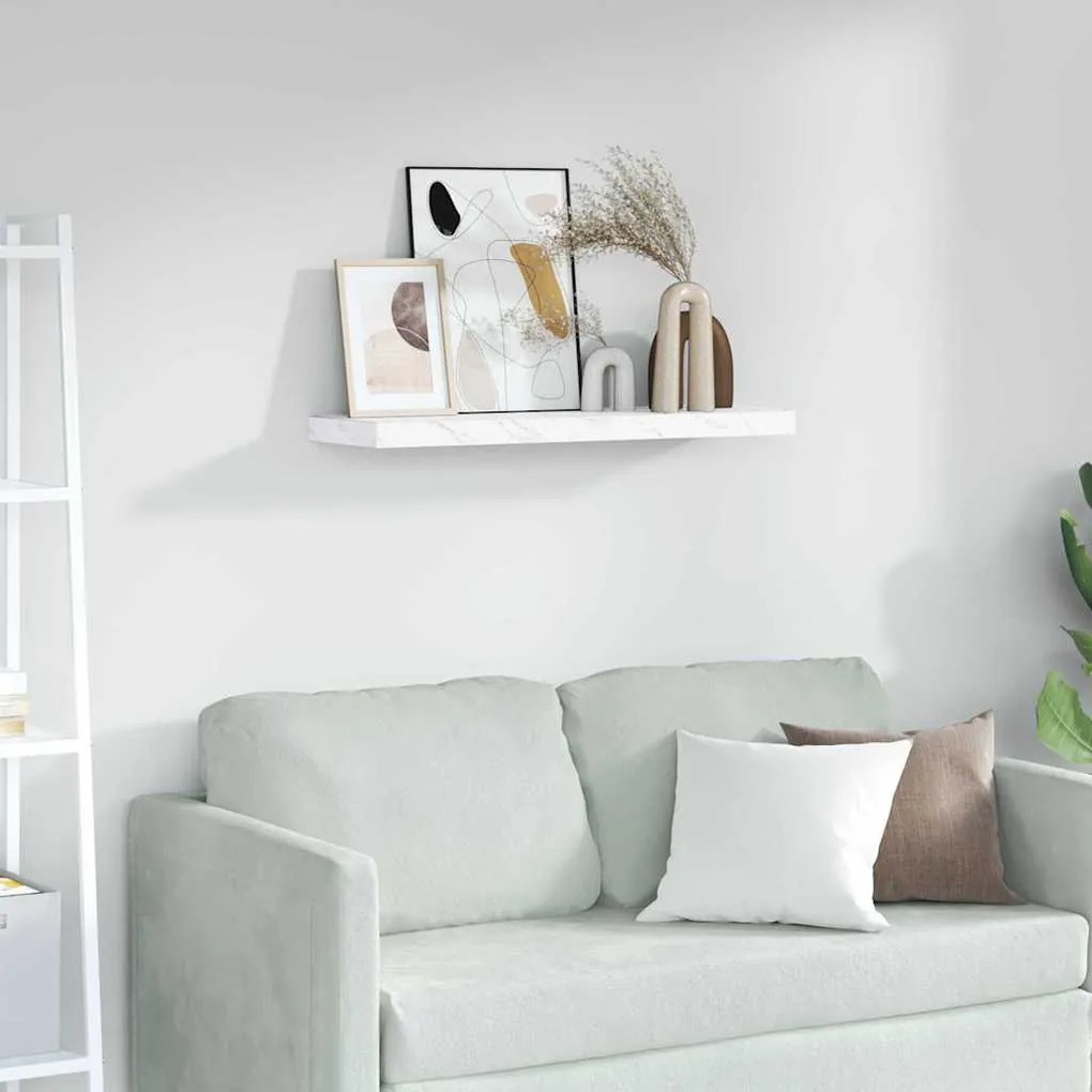 vidaXL Prateleira de Parede Mármore Branco 90 x 23,5 x 4 cm