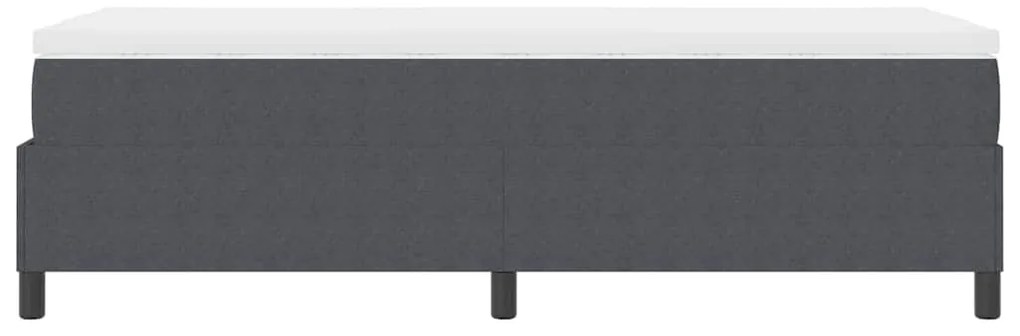 Cama Box com Colchão Cinza Escuro - 100 x 200 cm, Tecido Cotele