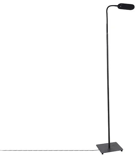 Candeeiro de pé preto com LED regulável em 5 níveis de Kelvin - Botot Moderno