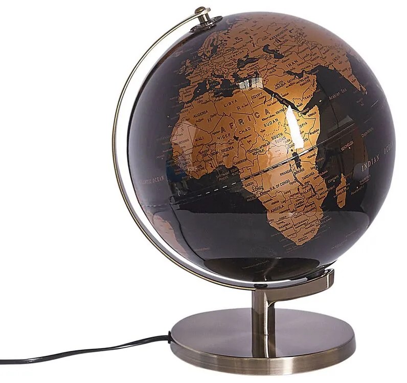 Globo decorativo em preto e cobre com LED 32 cm MAGELLAN Beliani