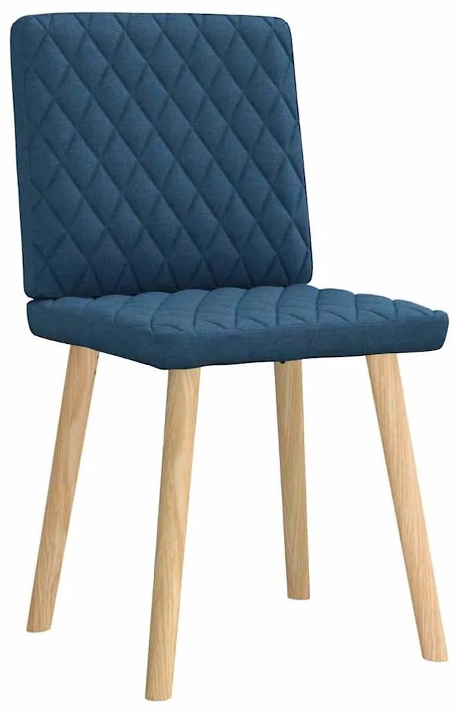 Cadeiras de jantar 2 pcs tecido azul