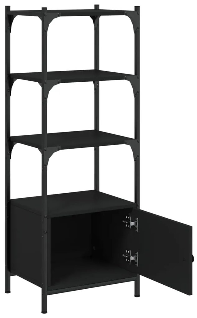 Estante c/ 3 prateleiras 41x30x109,5 cm derivados madeira preto
