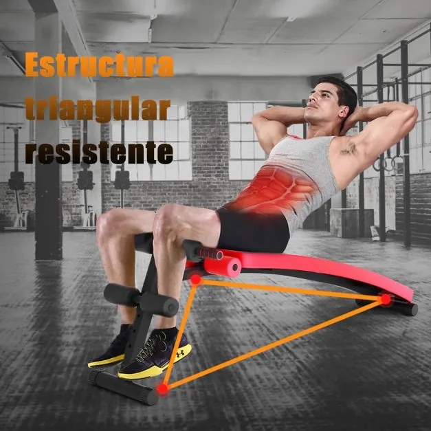 Banco ajustável exercicios de treino dobrável Banco para alongamentos para casa, ginásio, escritório Vermelho