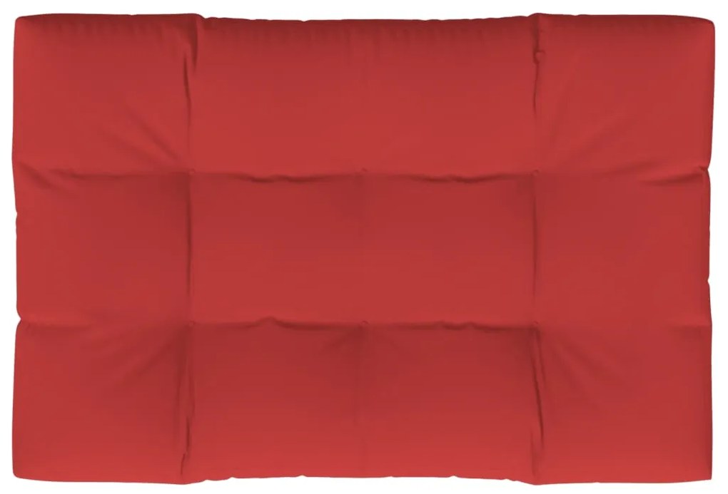 Almofadão para sofá de paletes 120x80x12 cm tecido vermelho