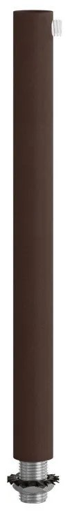 Dark Rust metal round 15 cm strain relief clamp provided with threaded tube nut and washer