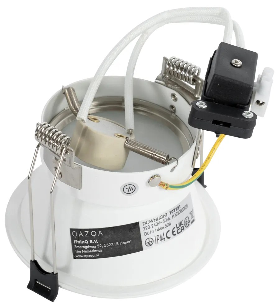 Conjunto de 6 Spots Embutidos Brancos GU10 70mm IP44 - Dept