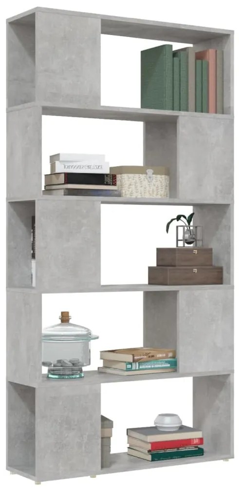 Estante/divisória 80x24x155 cm contraplacado cinzento cimento