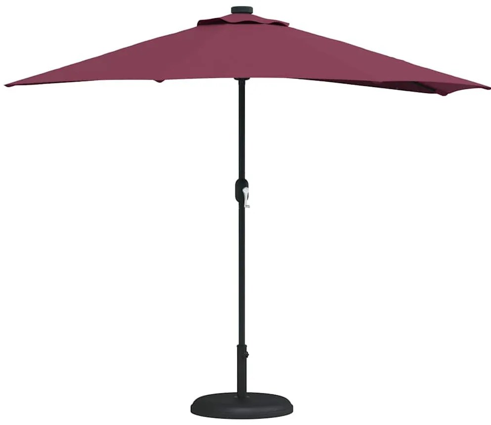 Guarda-sol de Jardim Vermelho bordô 294 x 150 x 224 cm tecido
