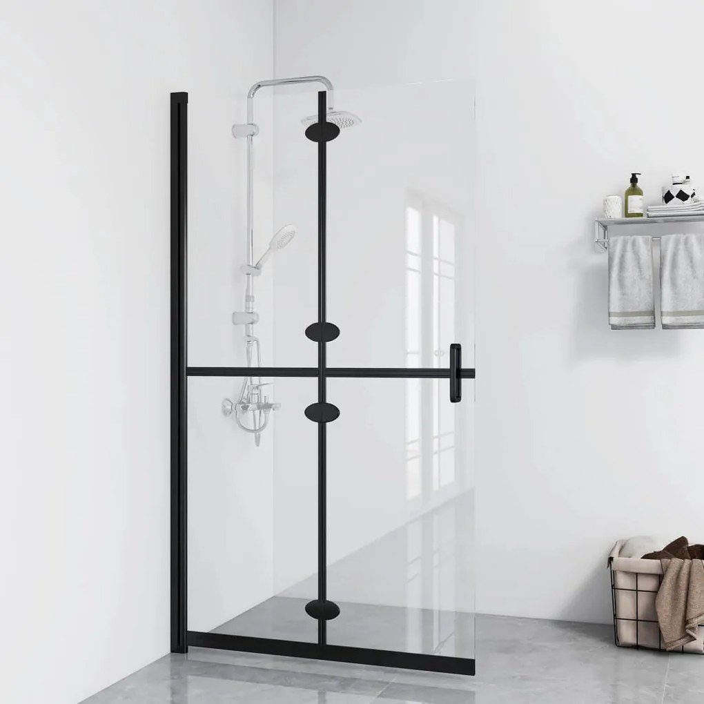 151183 vidaXL Divisória chuveiro dobrável 100x190 cm vidro transparente ESG