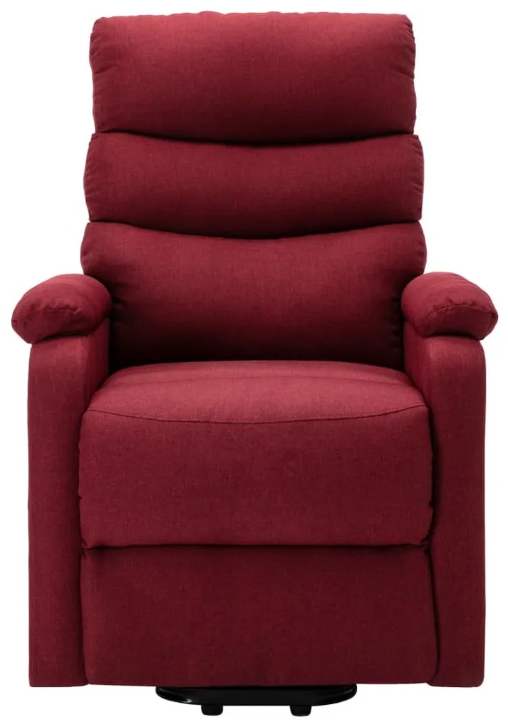 Poltrona elevatória tecido vermelho tinto