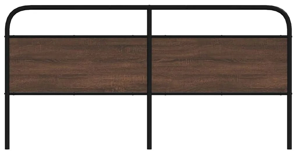 Cabeceira de cama 190cm derivados madeira/aço carvalho castanho