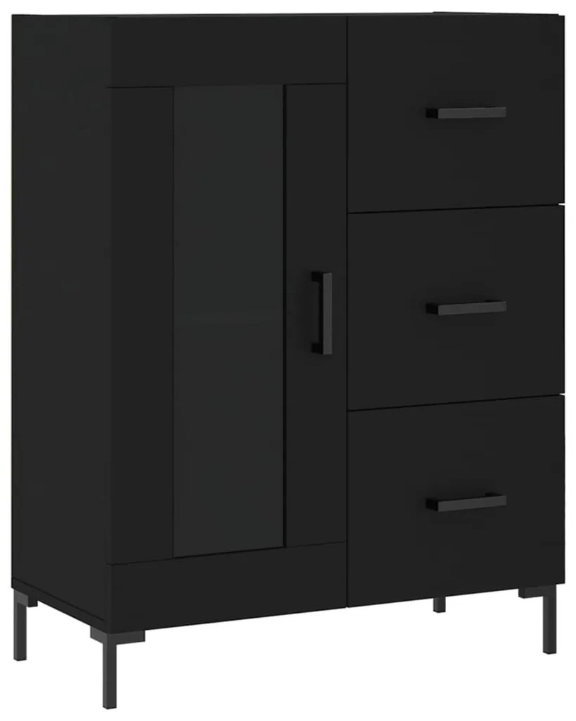 Armário alto 69,5x34x180 cm derivados de madeira preto
