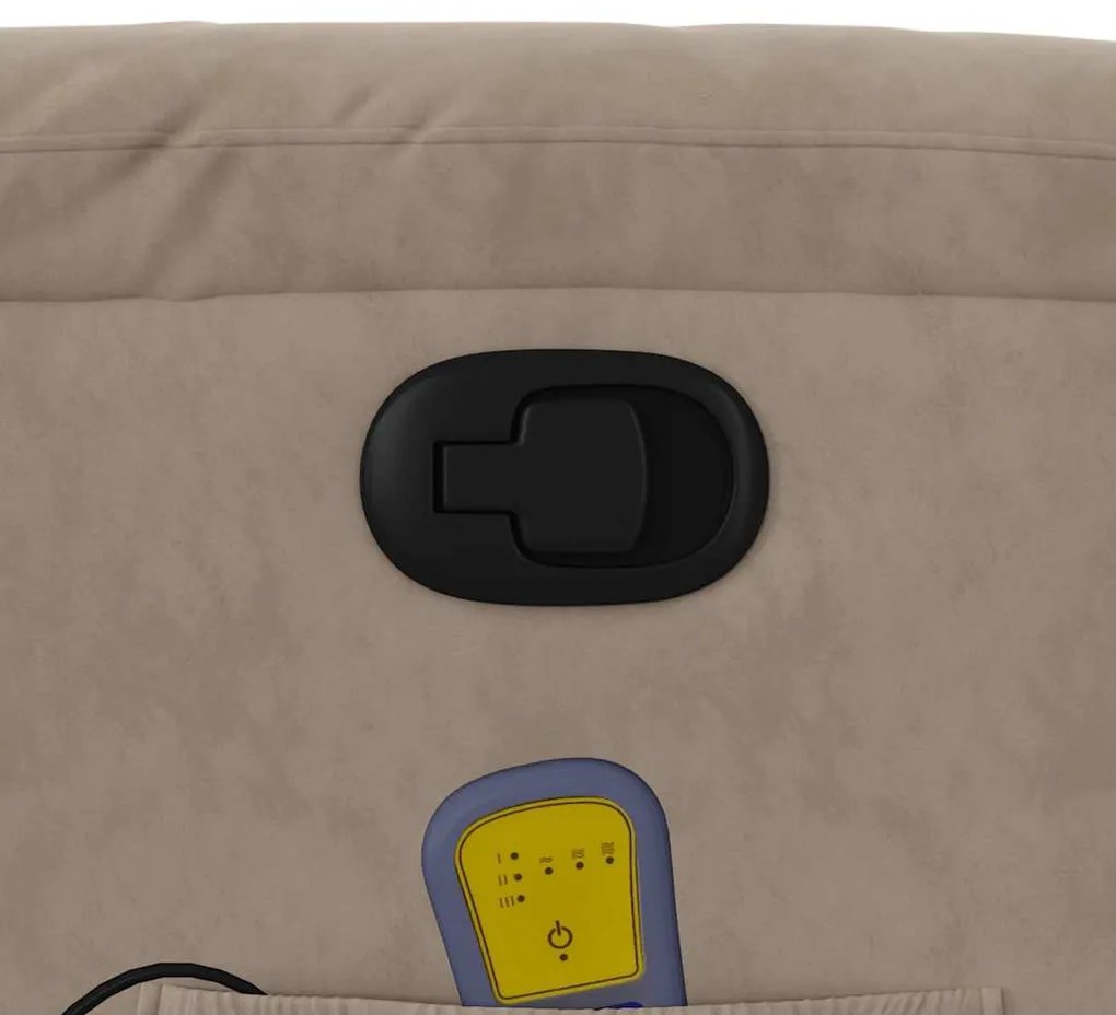 Poltrona de massagens reclinável tecido de microfibra