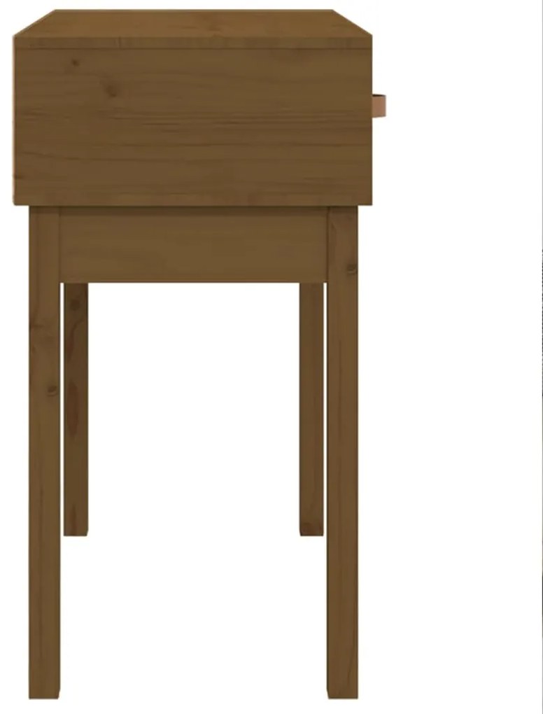 Mesa consola 76,5x40x75 cm madeira de pinho maciça castanho mel