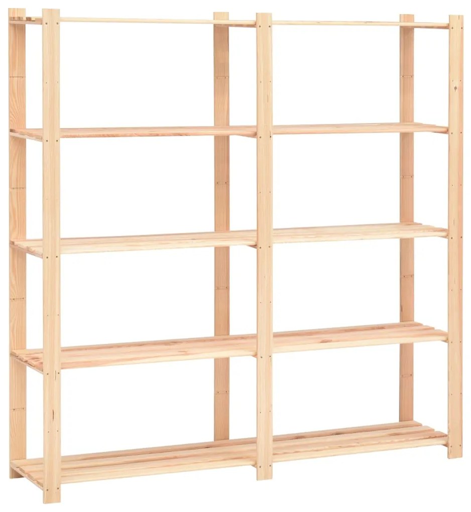 10 unidades arrumação 5 prateleiras 170x38x170cm pinho 500 kg