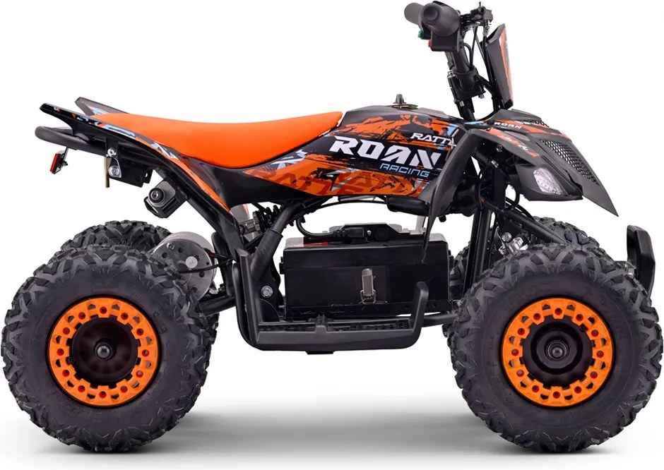 MINI MOTO 4 PARA CRIANÇAS 800W Ratte COM LIMITADOR 3 Posições Laranja