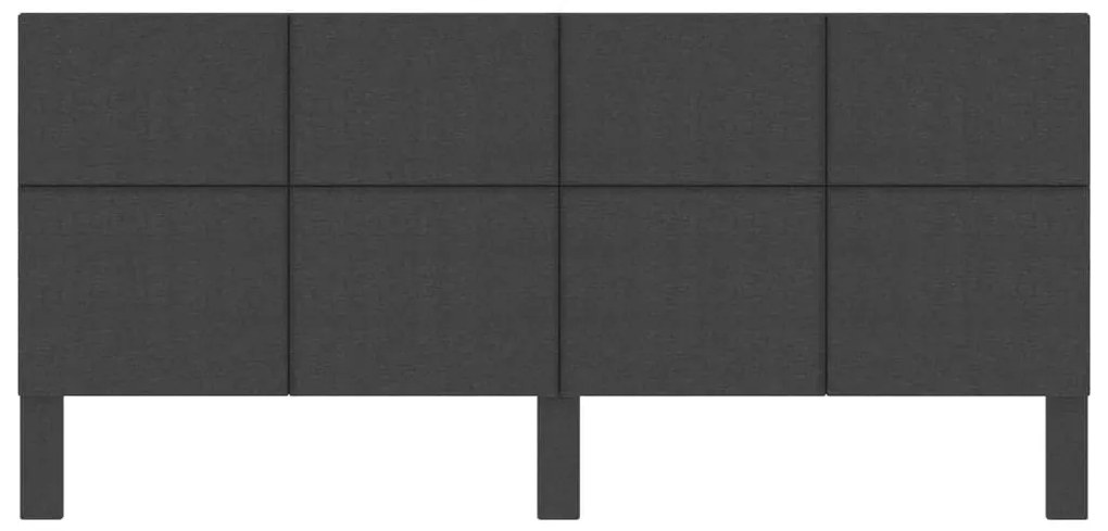 Cabeceira de cama 200x200 cm tecido cinzento-escuro