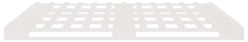 Cama de paletes 160x200 cm pinho maciço branco