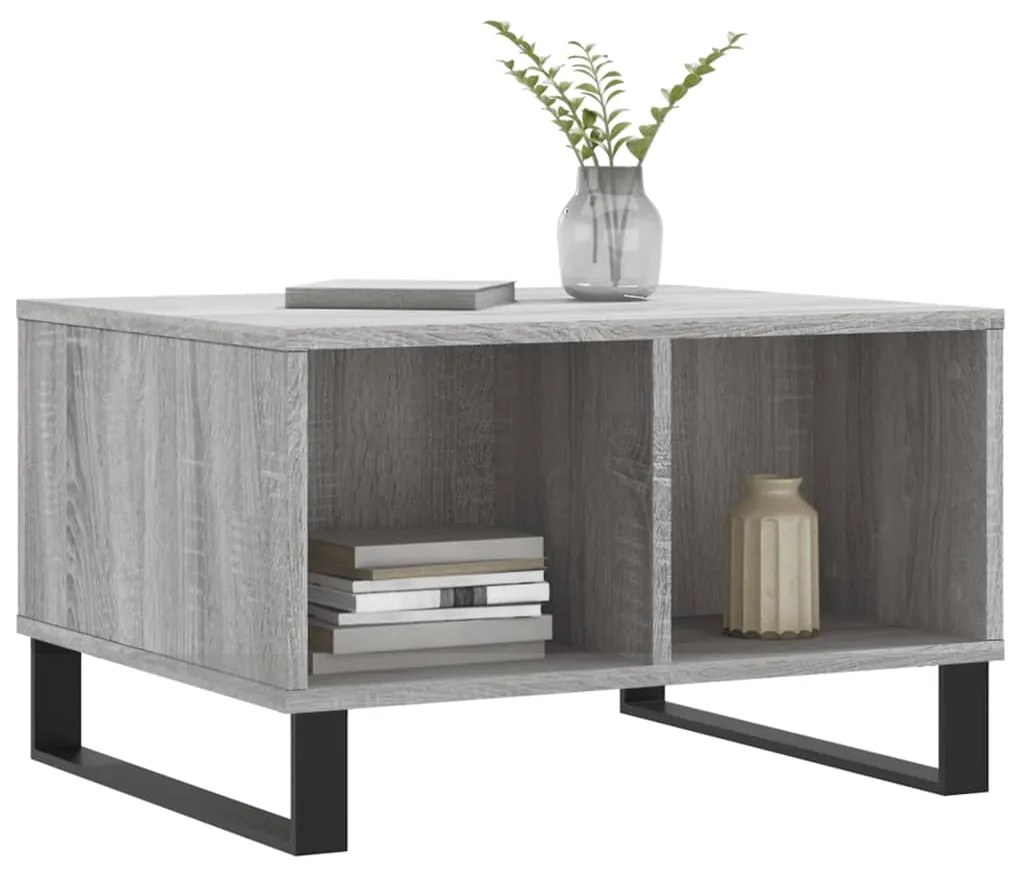 Mesa de centro 60x50x36,5 cm derivados de madeira cinza sonoma