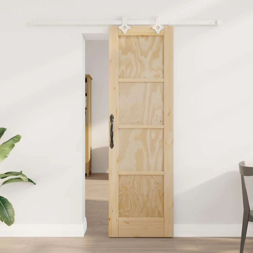 Porta Deslizante vidaXL com Conjunto de Acessórios 61x198,5 cm Madeira